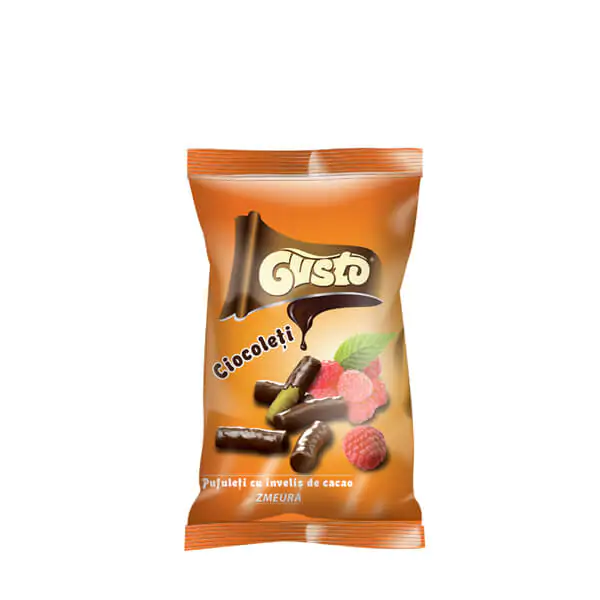 Chrupki kukurydziane <i>w czekoladzie o smaku malinowym 50g</i>