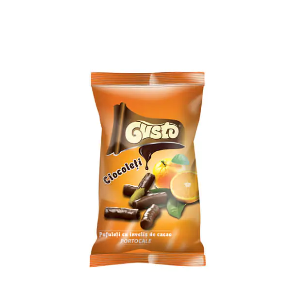 Chrupki kukurydziane <i>w czekoladzie o smaku pomarańczowym 50g</i>