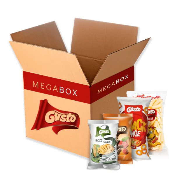Megabox na start różne smaki chrupek Gusto