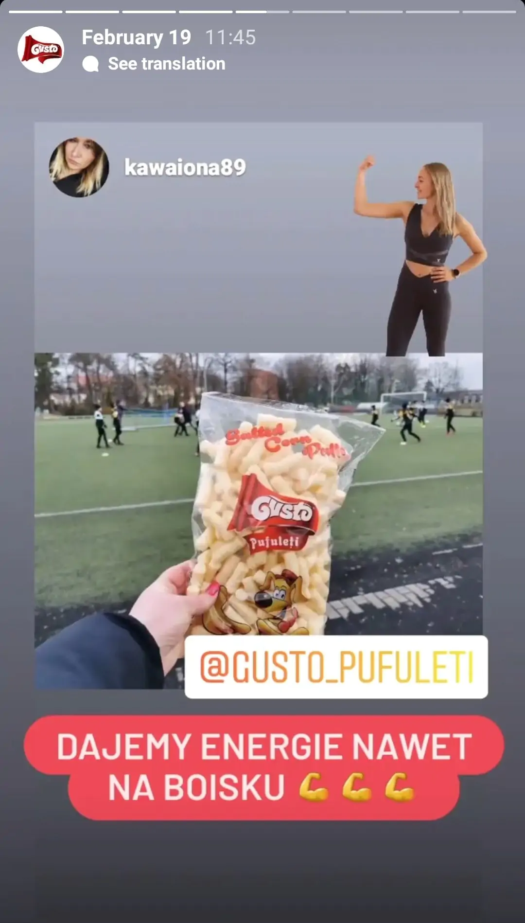 Kampania "Naturalnie, że tylko Gusto"_Instagram stories