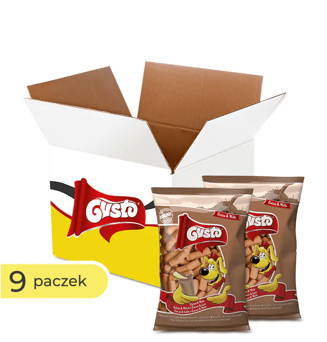 Box Chrupek kukurydzianych GUSTO o smaku kakao z mlekiem 80g
