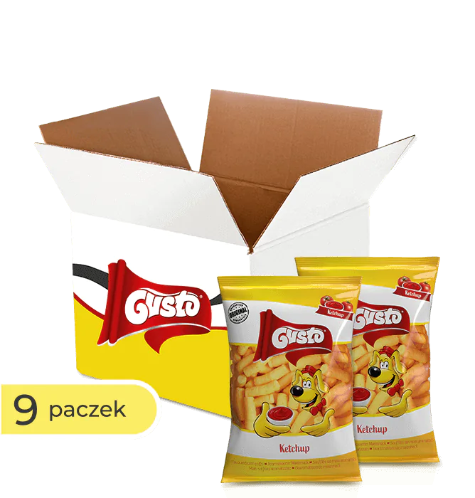 Box Chrupek kukurydzianych GUSTO o smaku ketchupowym 80g