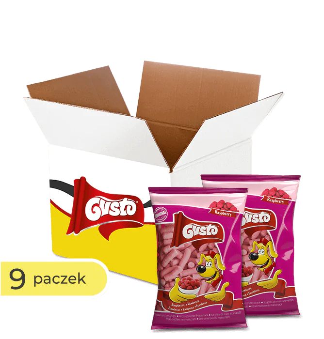 Box Chrupek kukurydzianych GUSTO o smaku malinowym 80g