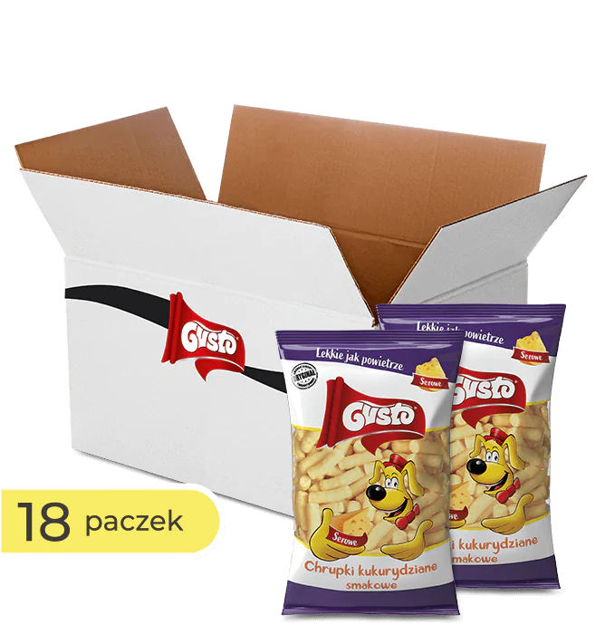 Box Chrupek kukurydzianych GUSTO o smaku serowym 100g