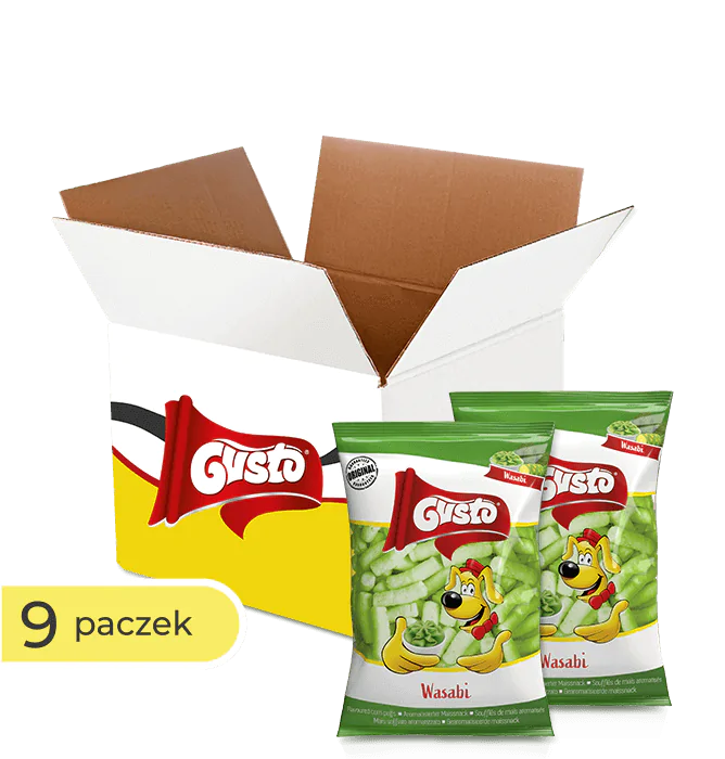 Box Chrupek kukurydzianych GUSTO o smaku wasabi 80g