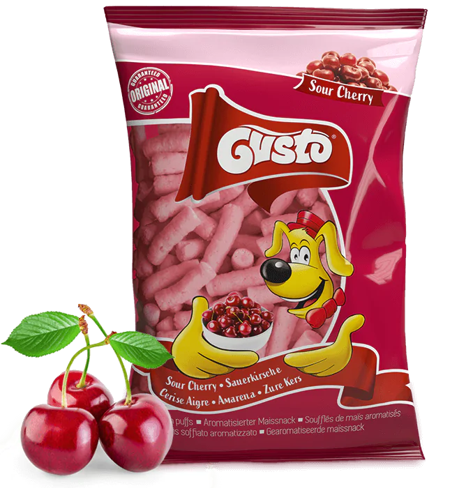 Chrupki kukurydziane Gusto o smaku wiśniowym 80g