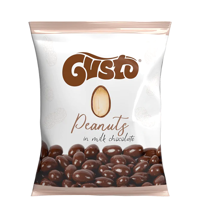 ORZECHY ZIEMNE GUSTO OBLANE MLECZNA CZEKOLADA W TOREBCE 80G