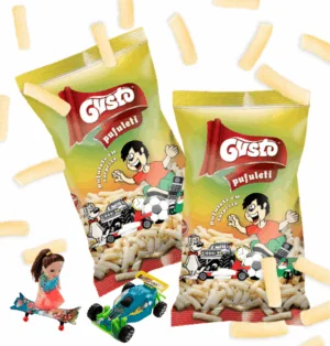 2 paczki chrupek kukurydzianych Gusto z niespodzianką lekko solonych 35g