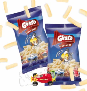 2 paczki chrupek kukurydzianych Gusto z niespodzianką o smaku serowym 35g